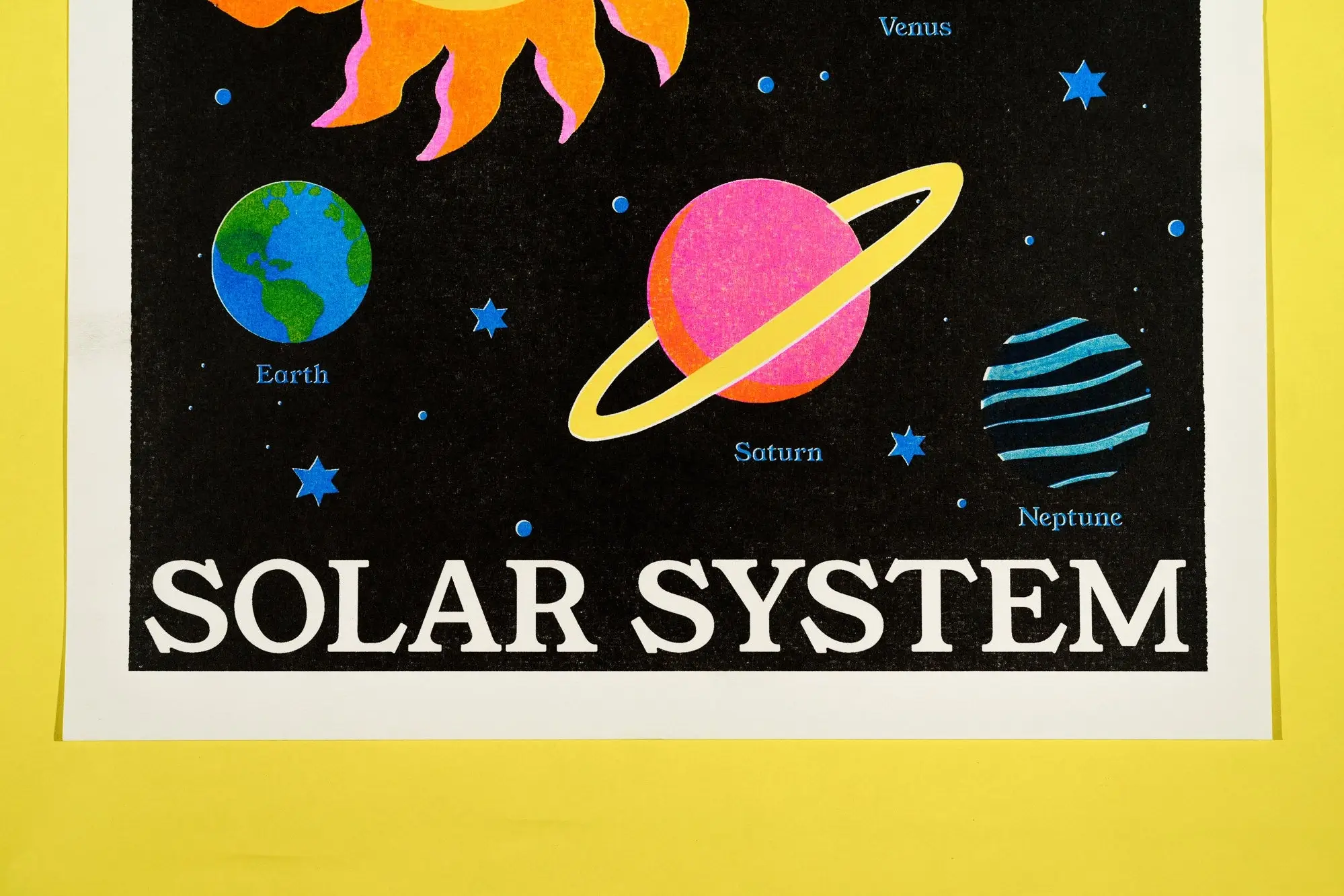 Solar System A3 Riso Print - Image 2