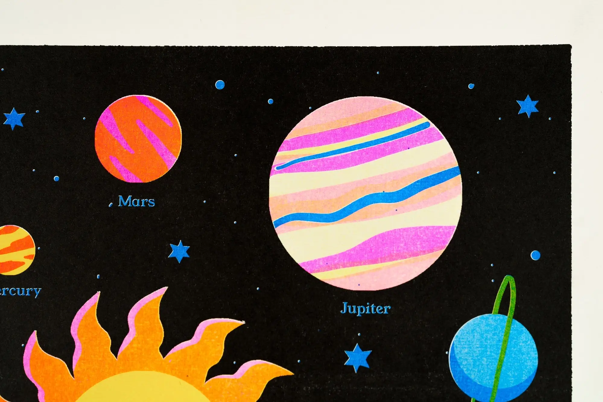 Solar System A3 Riso Print - Image 4