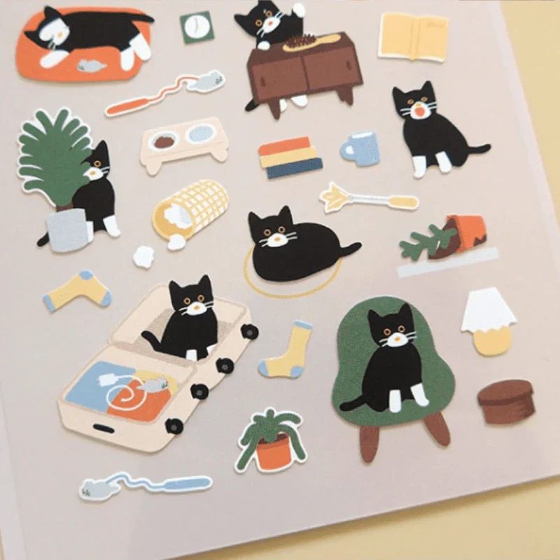 Suatelier Cat Stickers no.1139 Cat's Catch! - Image 3