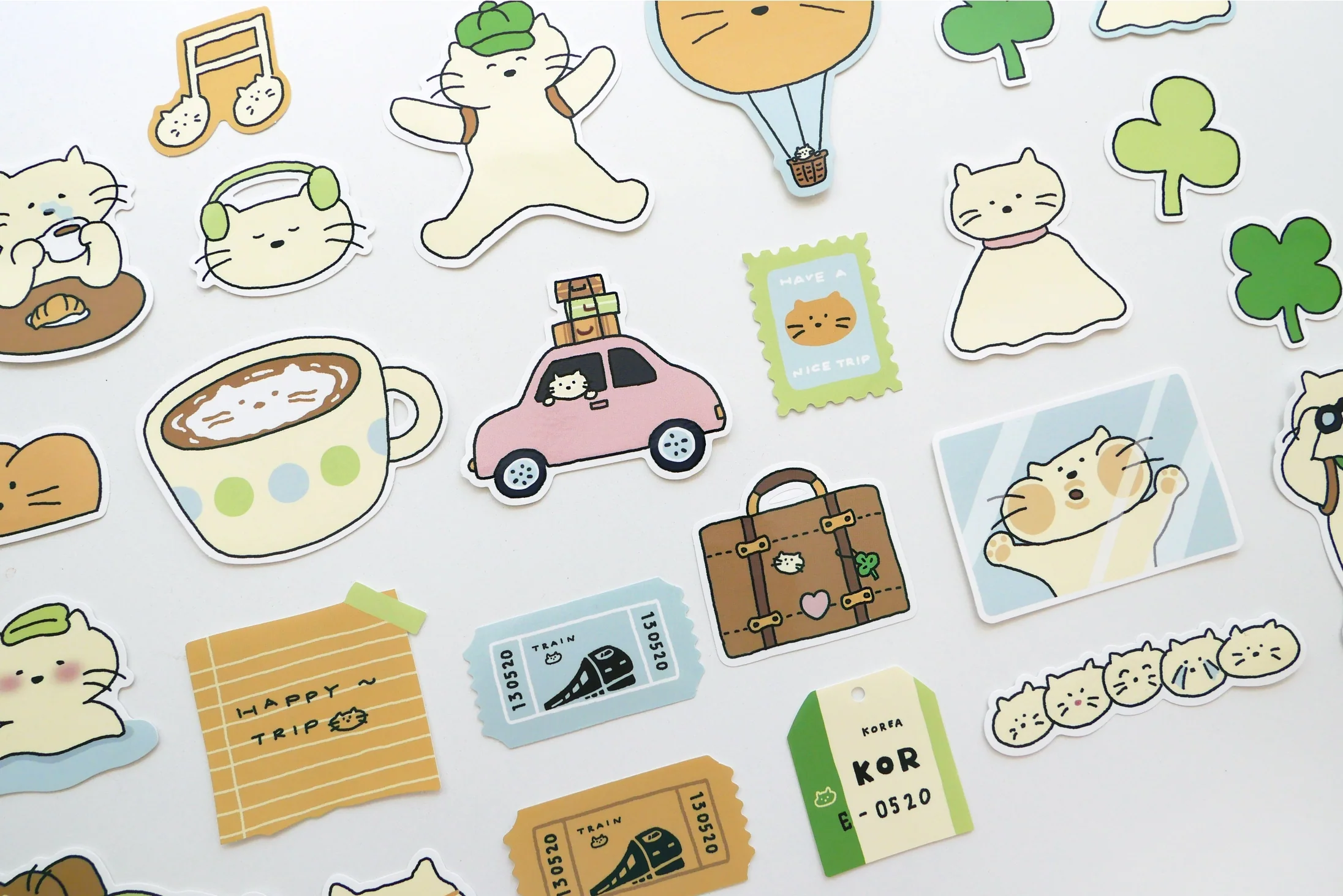 Suatelier Cat's Happy Trip Travel Stickers no. 1527 - Image 2