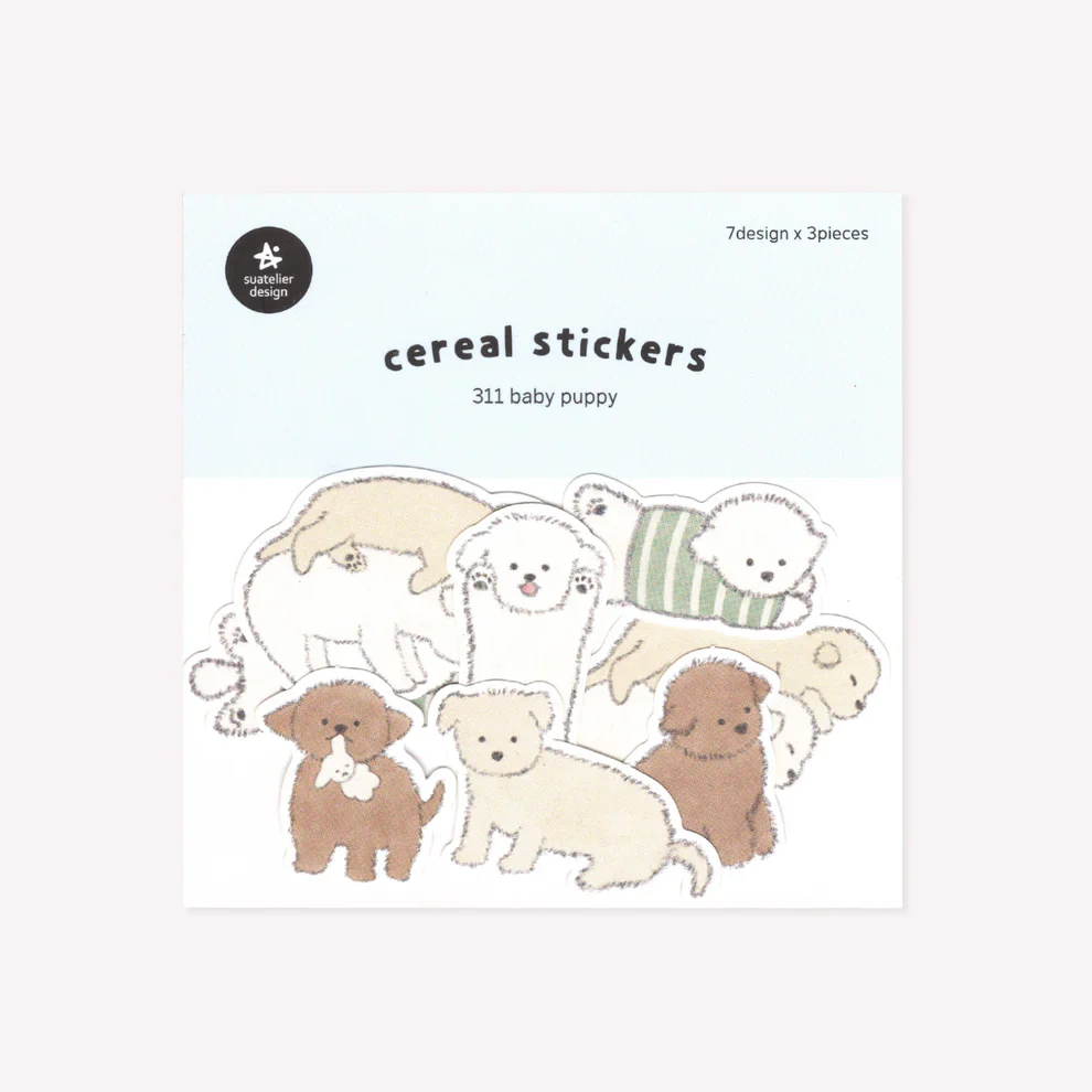 Suatelier Cereal Stickers 311 baby puppy