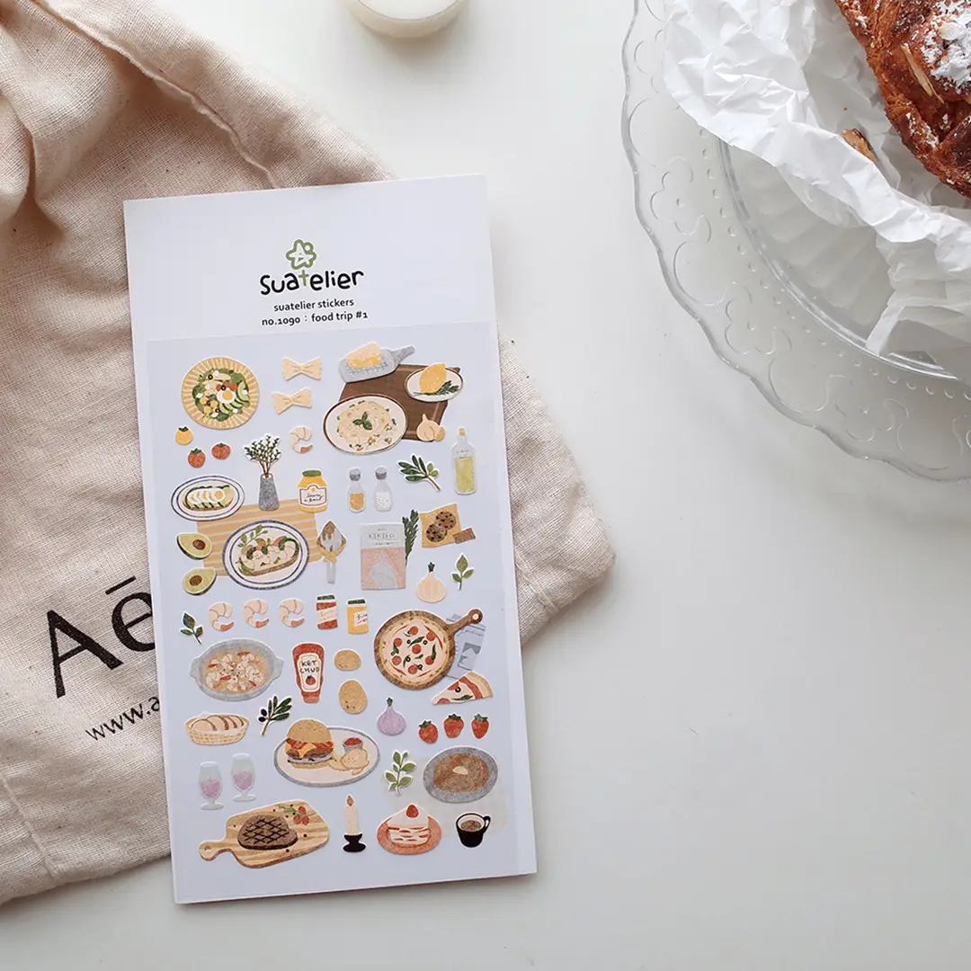 Suatelier Food Stickers no.1090 Food Trip #1