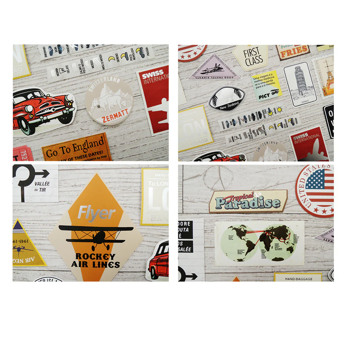 Suatelier 1516: Vintage Travel Label Stickers - Image 2