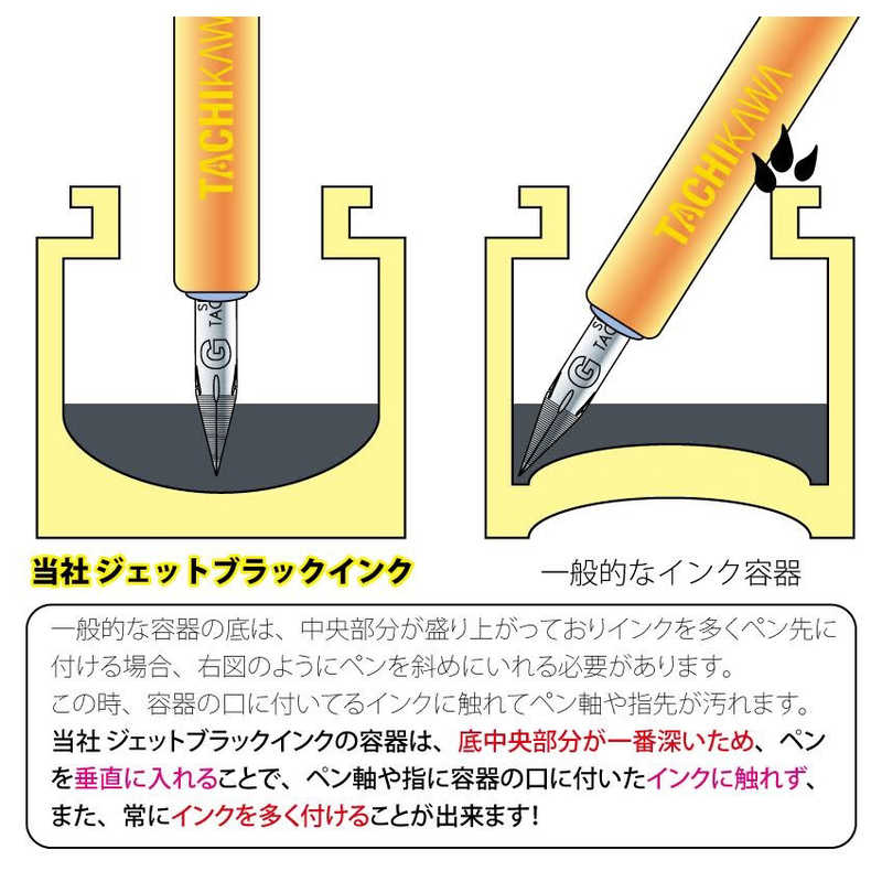 Tachikawa Jet Black Ink - 15 ml Bottle - Image 2