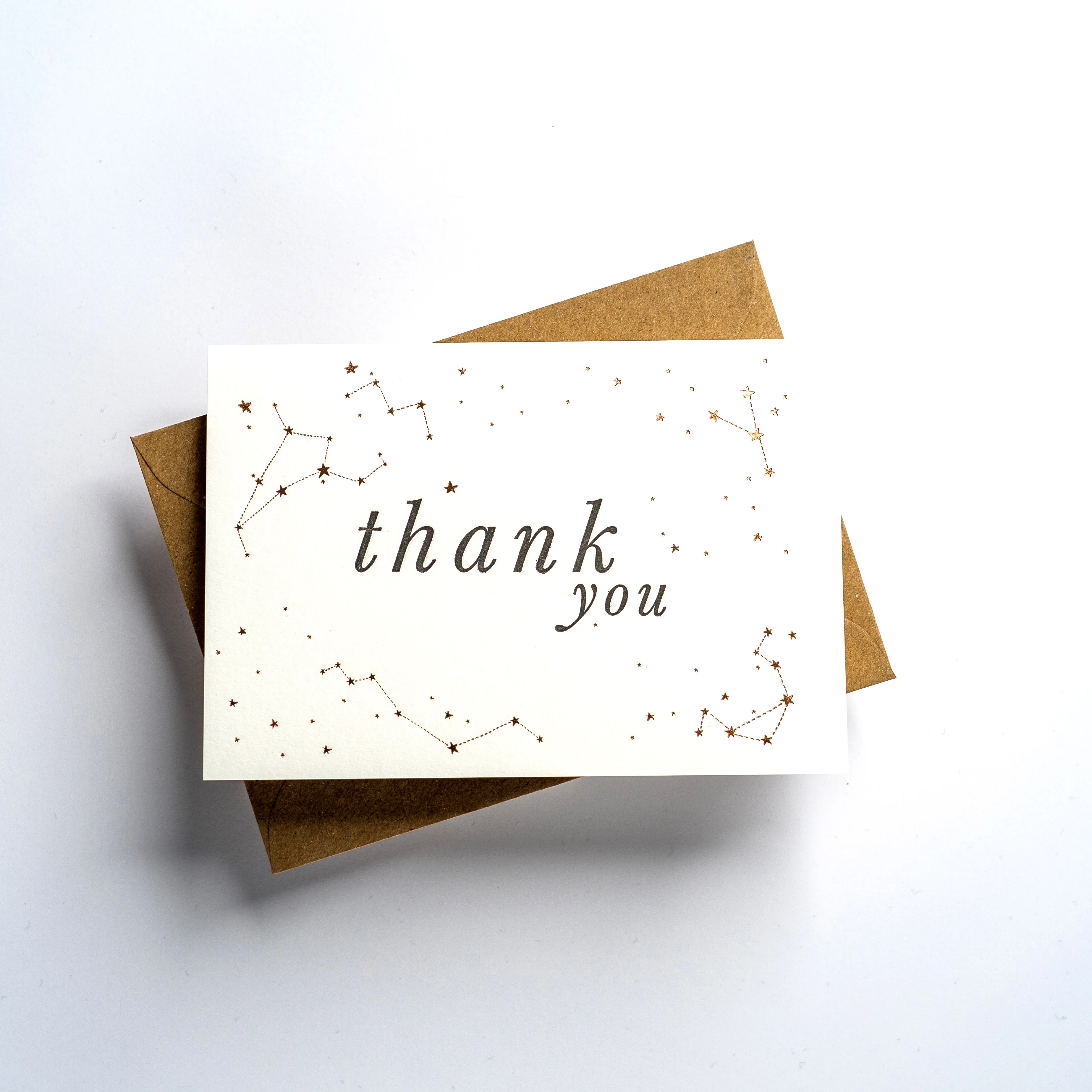 Constellation Box of 8 Letterpress Thank You Cards - Image 2