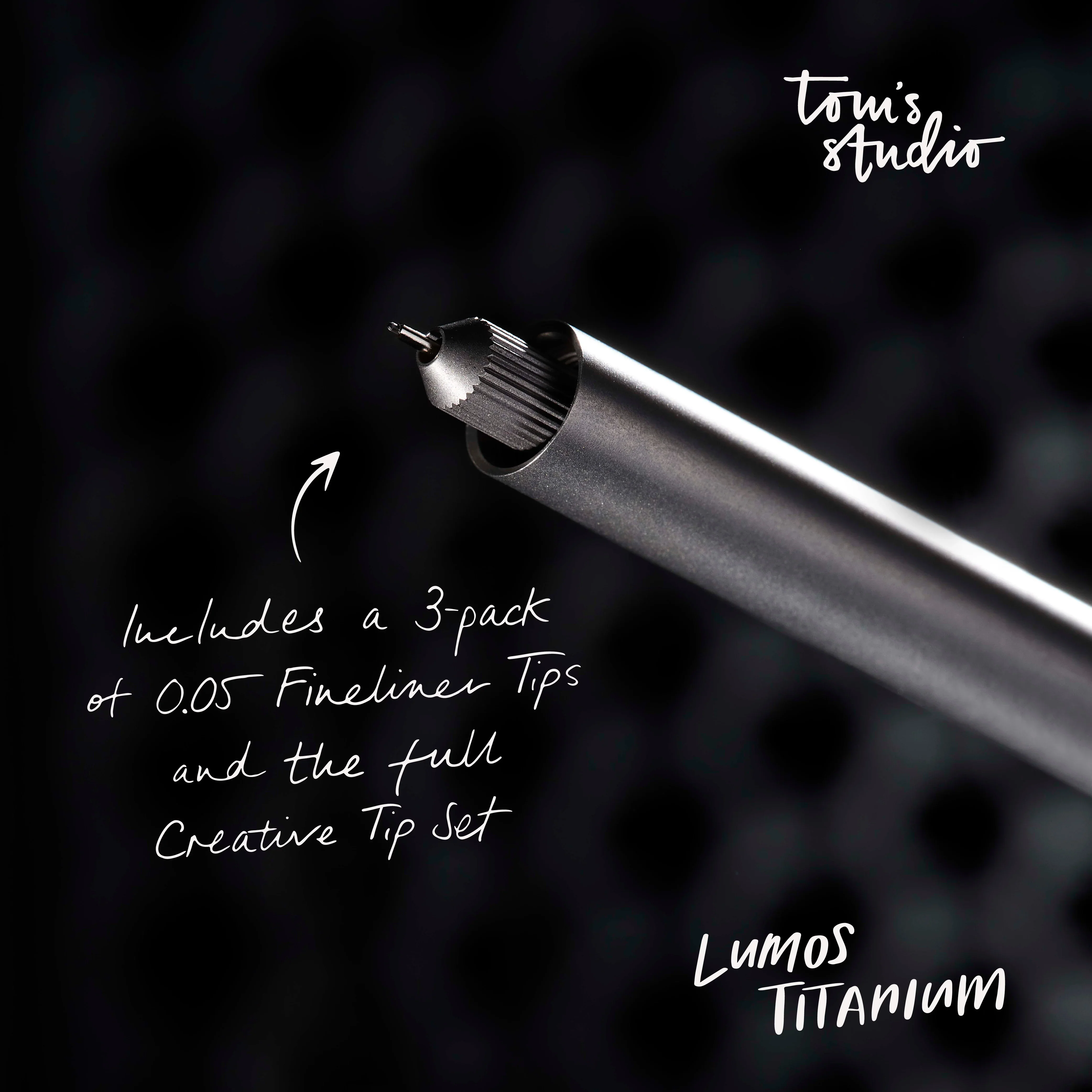 Tom's Studio The Lumos Mini Refillable Multi-Tip Pen - Titanium - Image 4
