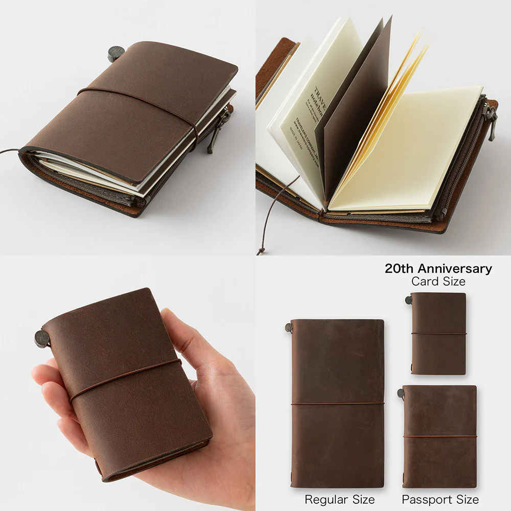 TRAVELER'S COMPANY 20th Anniversary Card Sized Notebook Set - Brown - Image 10