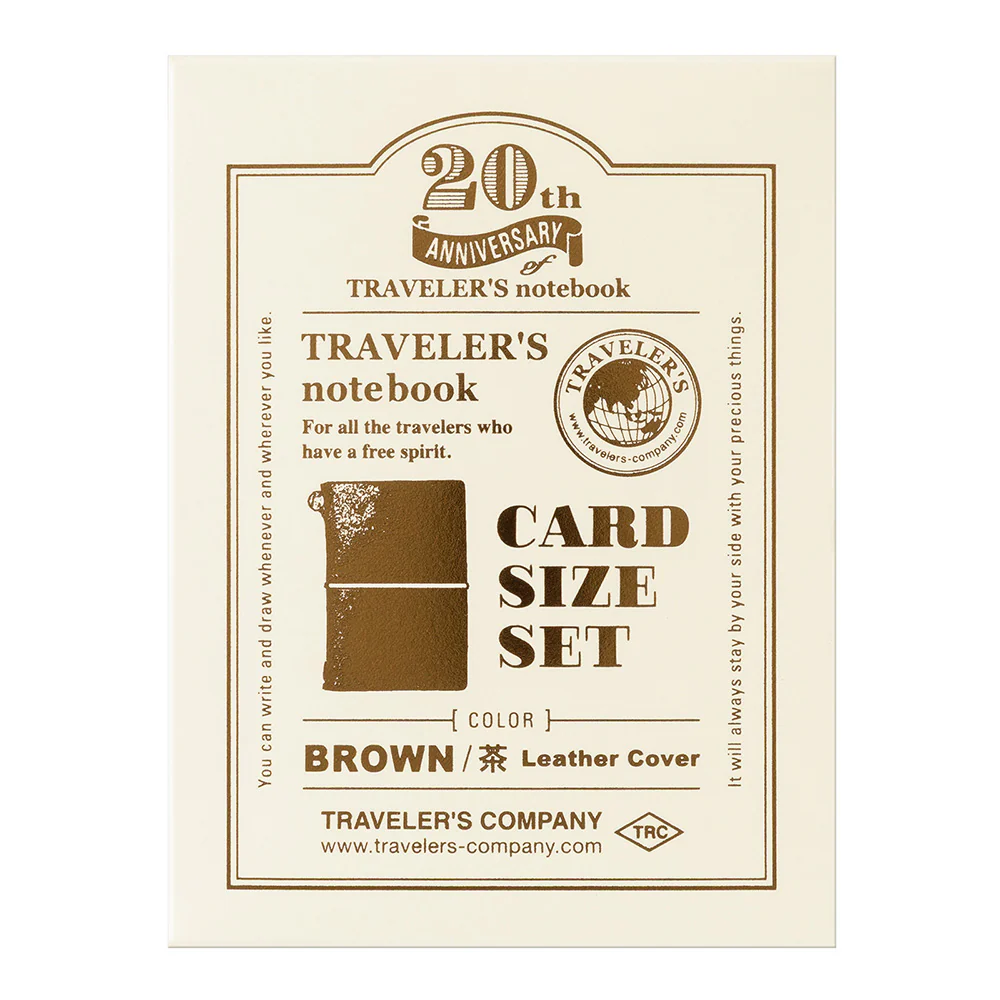 TRAVELER'S COMPANY 20th Anniversary Card Sized Notebook Set - Brown - Image 11