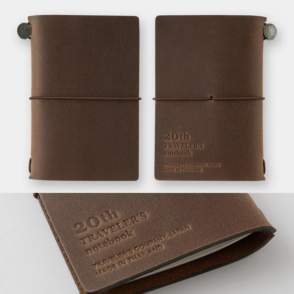 TRAVELER'S COMPANY 20th Anniversary Card Sized Notebook Set - Brown - Image 4