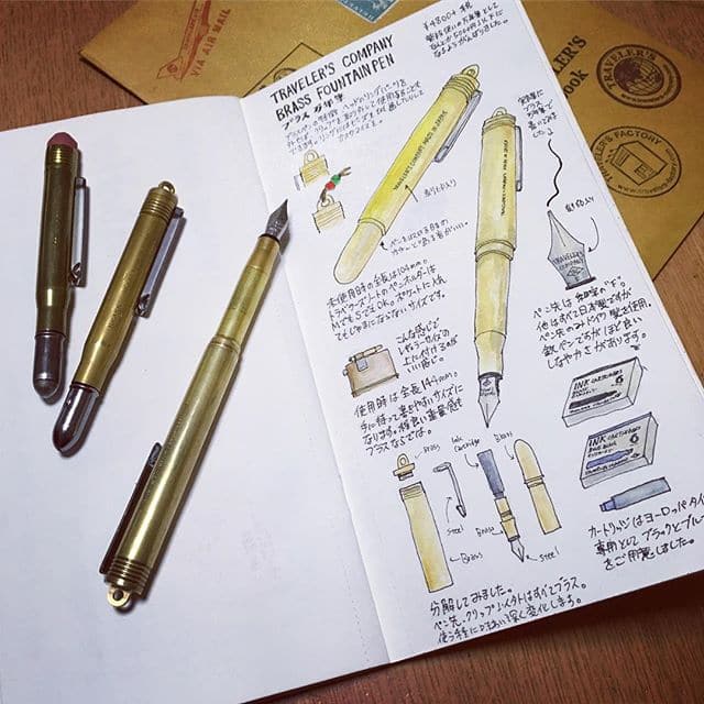 Traveler's Company Brass Fountain Pen - Image 3
