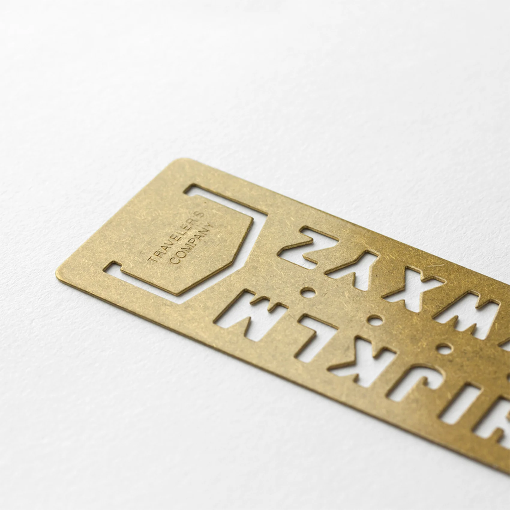 Traveler's Company Brass Stencil Bookmark Alphabet - Image 3