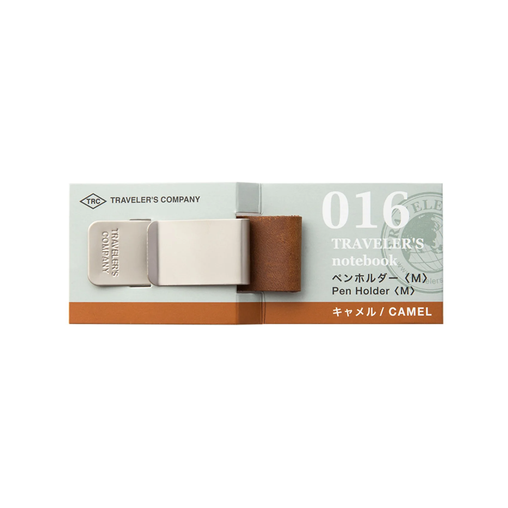 Traveler's Company Notebook Clip Pen Holder Camel Brown - Image 4