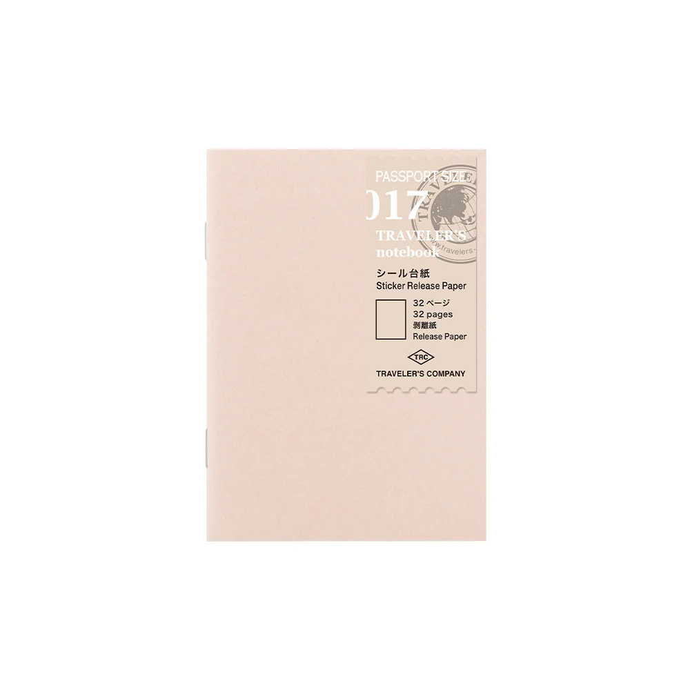Traveler's Company Notebook Passport Size Refill 017 Sticker Release Paper