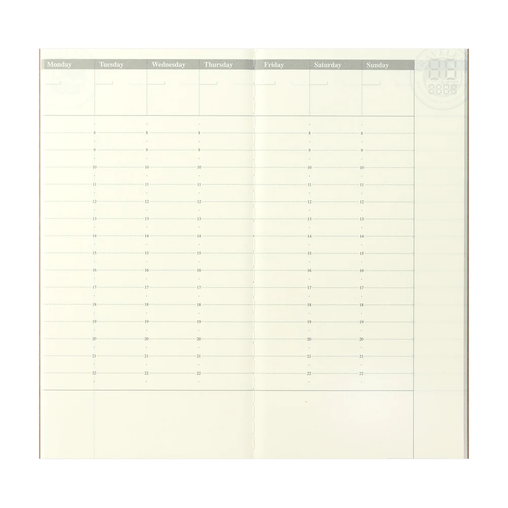 Traveler's Company Notebook Refill 018 Free Diary Weekly Vertical - Image 3