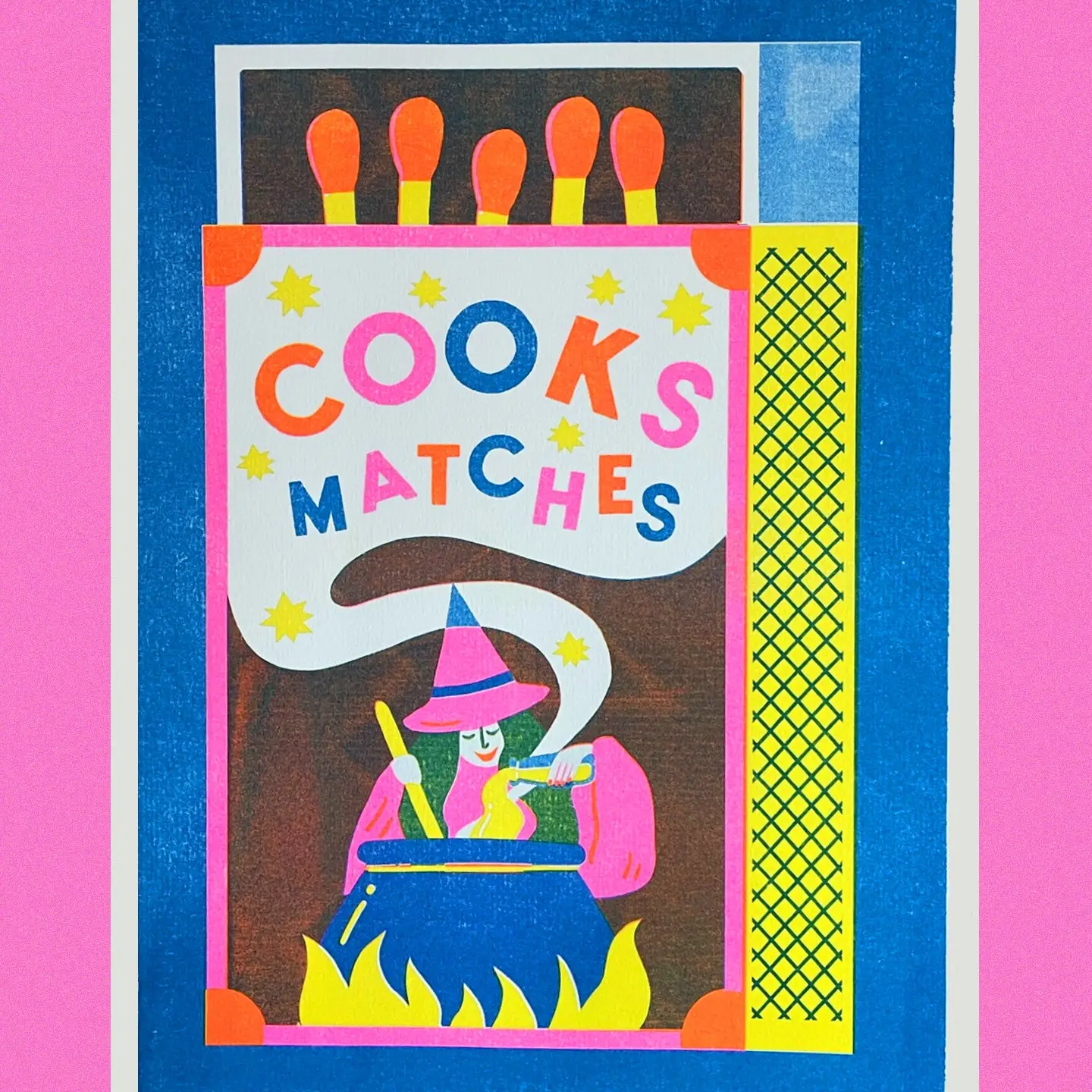 Witch Matchbox A4 Riso Print