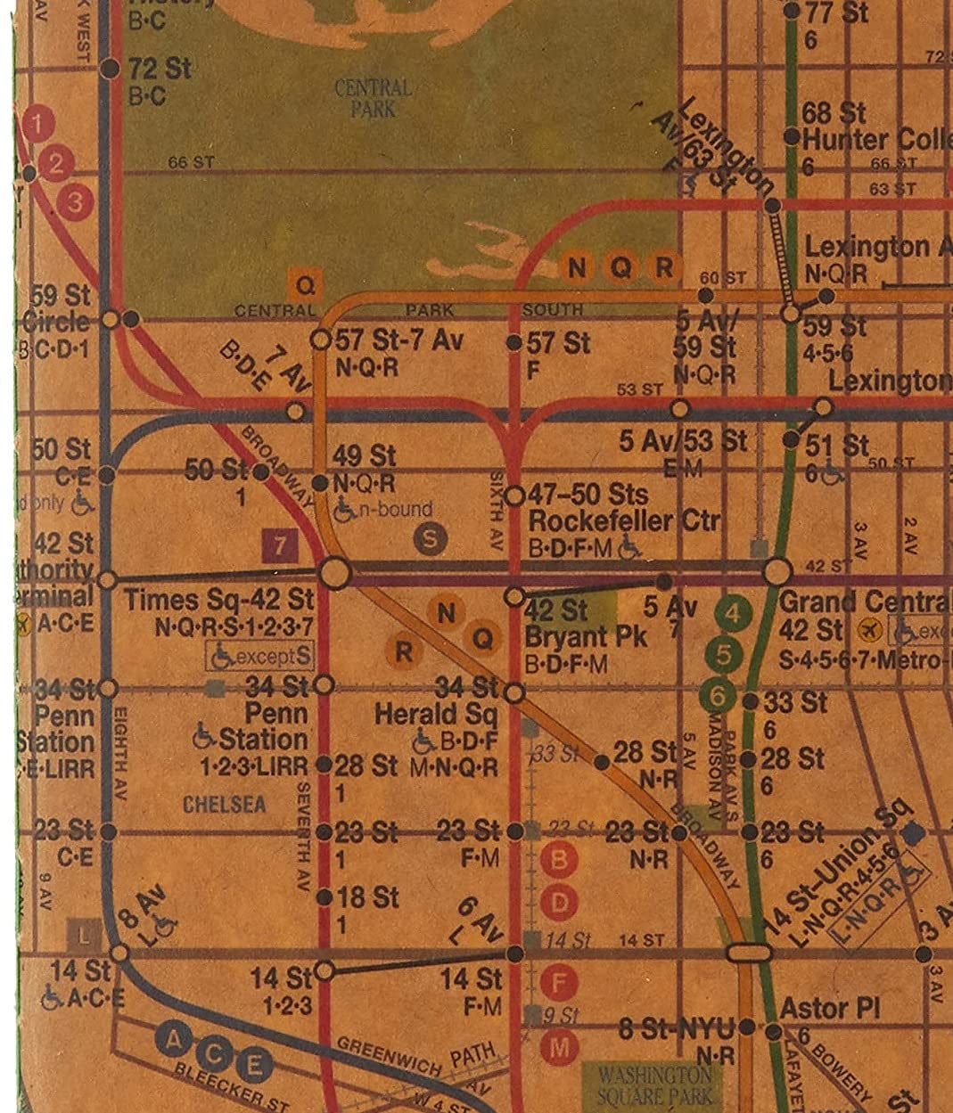 Yamamoto Paper RO-BIKI Metro Map Notebook - Blank - Image 2