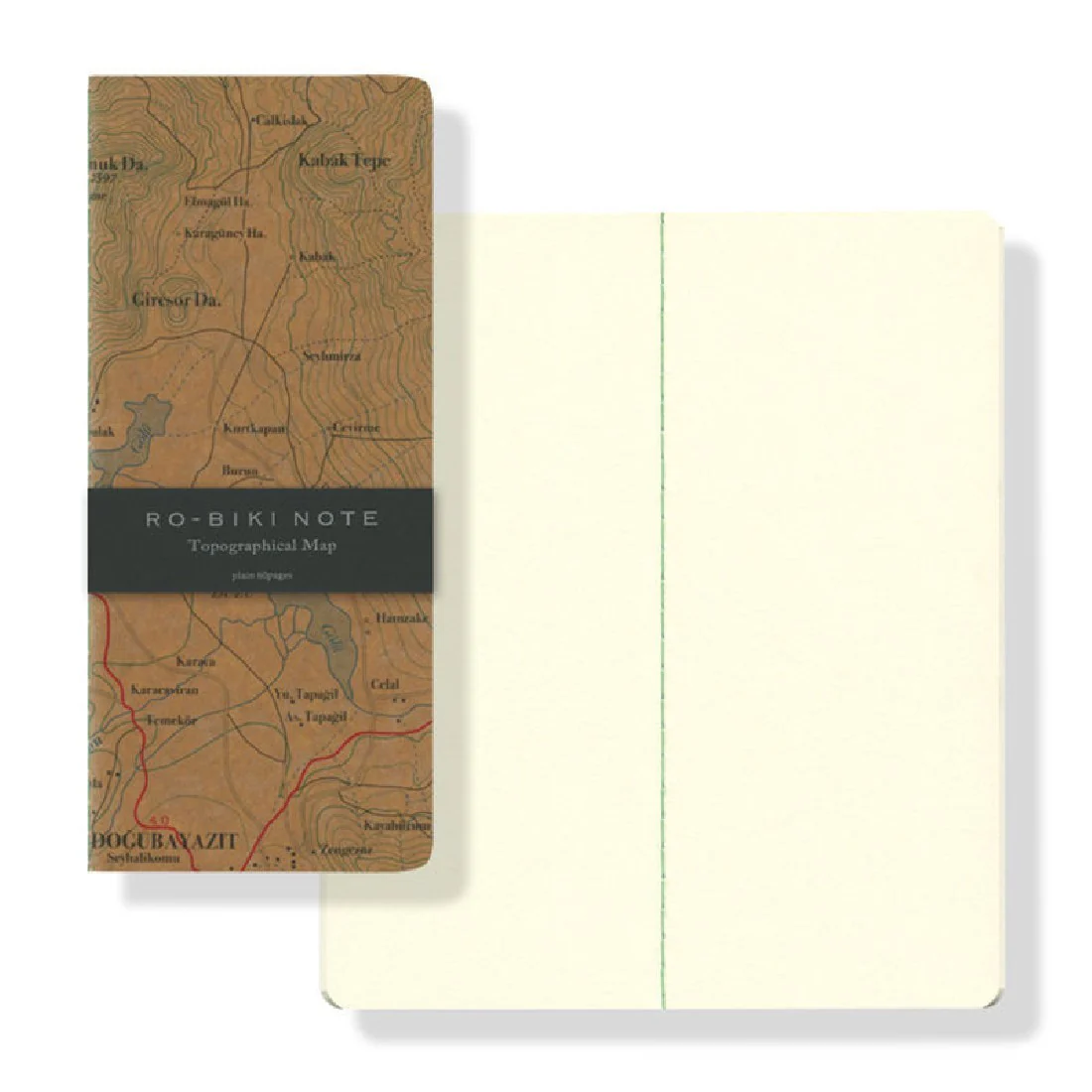 Yamamoto Paper RO-BIKI Topographical Map Notebook - Blank - Image 2