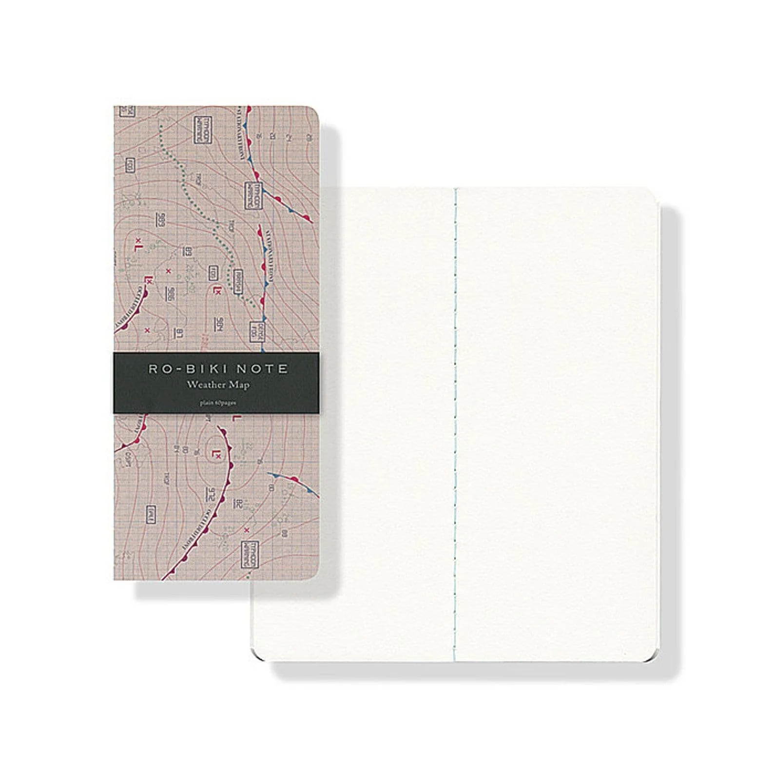 Yamamoto Paper RO-BIKI Weather Map Notebook - Blank