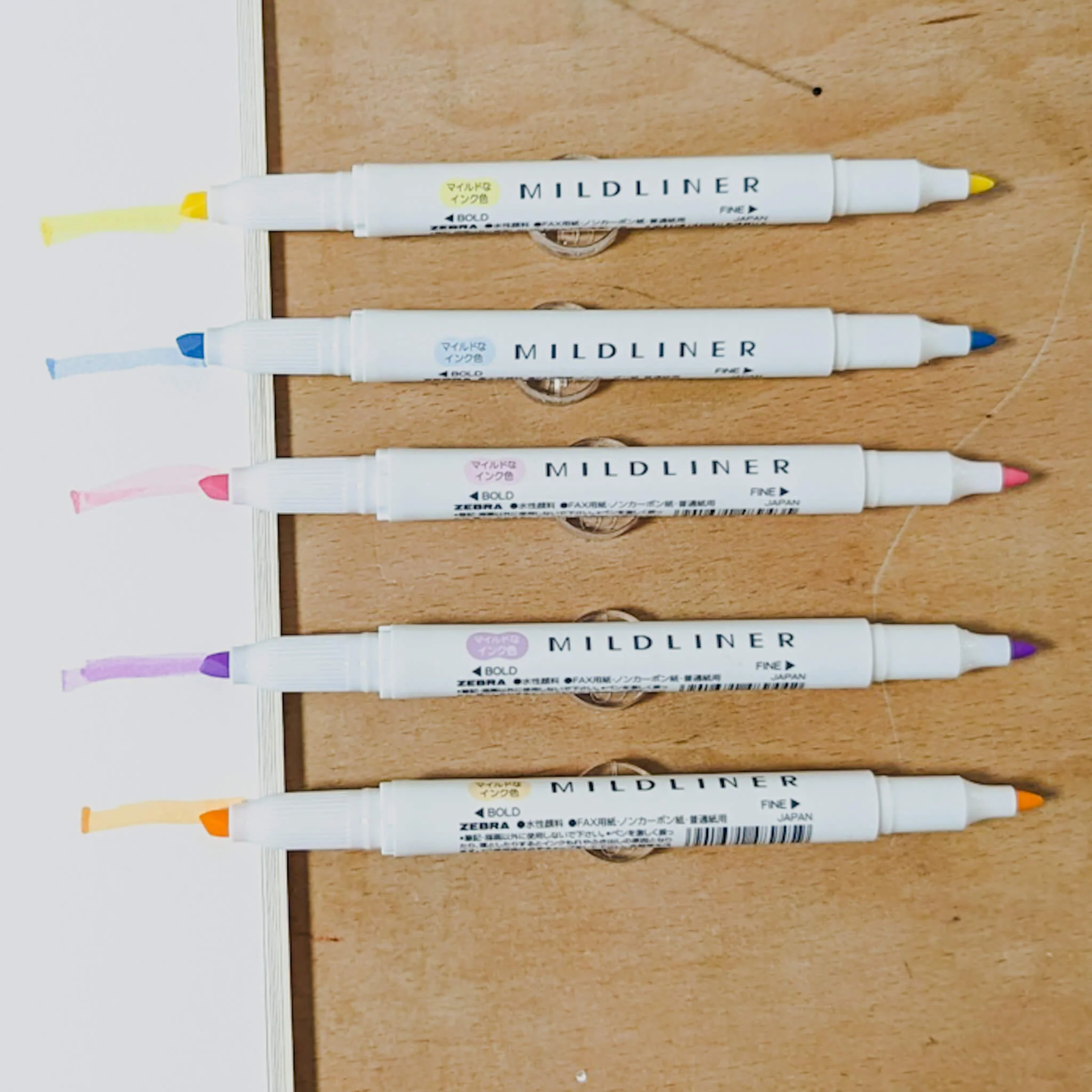 Zebra Mildliner Twintip Highlighter Gentle Colours 5 Pack - Image 3
